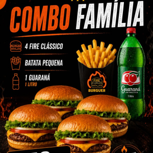 imagem do produto COMBO FAMILIA * 4 CLASSICOS + 1 BATATA FRITA P + 1 GUARANÁ 1L