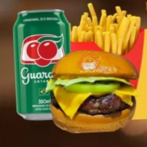 imagem do produto COMBO 01 * (1) FIREBURGUER CLÁSSICO, (1) BATATA FRITA SIMPLES E (1) GUARANÁ ANTÁRTICA LATA