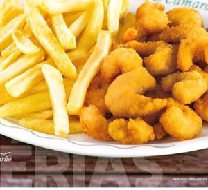 imagem do produto Camarão empanado com fritas