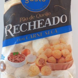 imagem do produto Pão de queijo congelado recheado com carne seca - 1kg