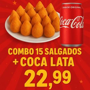 imagem do produto Combo 15 salgados + coca lata
