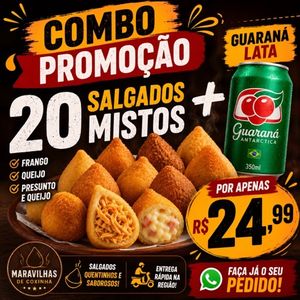 imagem do produto 20 salgados + guaraná 350ML