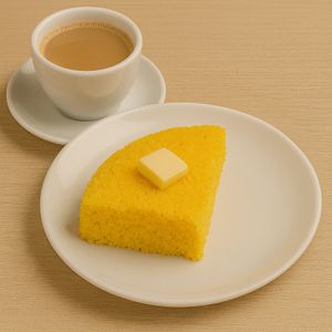 imagem do produto CUSCUZ COM MANTEIGA + CAFE COM LEITE OU CAFÉ