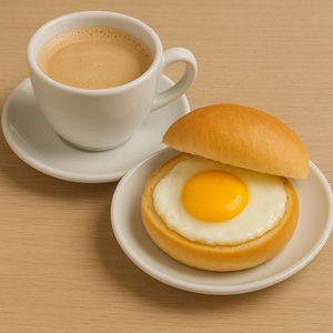imagem do produto PAO COM OVO + CAFE COM LEITE