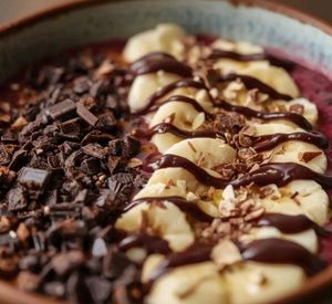 imagem do produto Creme de Açaí com Banana e Chocolate Caribé 710ml