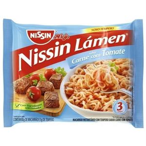 imagem do produto Miojo Nissin Lámen Carne com Tomate Embalagem 85g