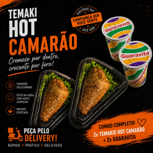 imagem do produto 2x Temakis Hot Camarão + 2x Guaravita 290ml