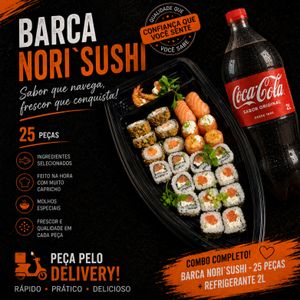 imagem do produto Barca Nori`Sushi - 25 peças + Refrigerante 2l
