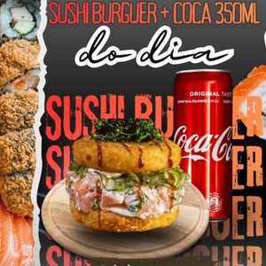 imagem do produto Sushi Burguer Salmão + Coca lata 350ml  