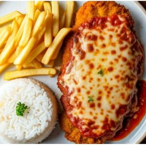imagem do produto Parmegiana de frango, com batata frita , arroz 