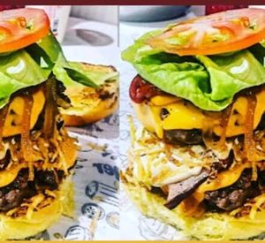 imagem do produto Combo casal duplo cheddar são dois hambúrgueres ( cada um saí 29,45)