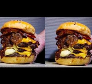 imagem do produto Combo casal trio smach, são dois hambúrgueres, o segundo sai por