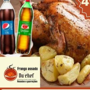 imagem do produto Combo frango assado grande 1 farofa +batatas grátis refrigerante de 1.5 litro 