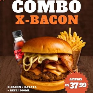 imagem do produto COMBO X-BACON INDIVIDUAL 1 refrigerante 200ml 