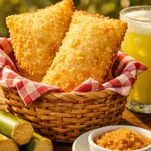 imagem do produto Pastel de carne com queijo.