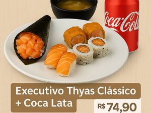 imagem do produto Executivo 2- Thyas Clássico + Coca Lata  R$ 74,90