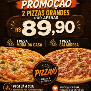 imagem do produto 1 pizza de calabresa 1 moda da casa