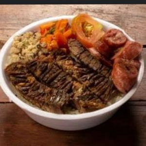 imagem do produto MARMITA P (650g) 1 opção de carne (proteína)