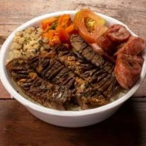 imagem do produto MARMITA P (650g) 1 opção de carne (proteína)