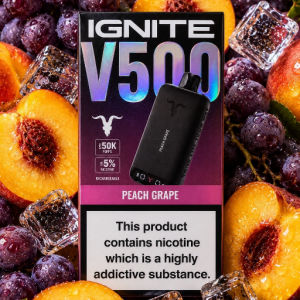 imagem do produto Ignite v500 50k Puffs Peach Grape