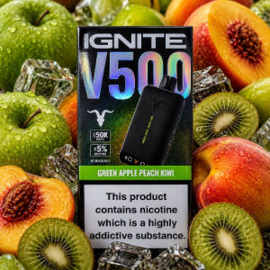 imagem do produto Ignite v500 50k Puffs Green Apple Peach Kiwi
