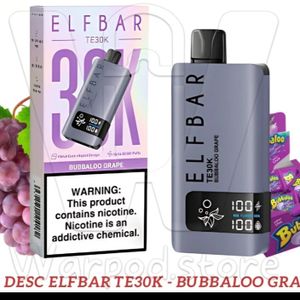 imagem do produto Elfbar TE30k Bubbaloo Grape