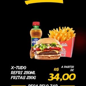 imagem do produto Combo 3 =( 1 lanche + batata + refri pequeno)