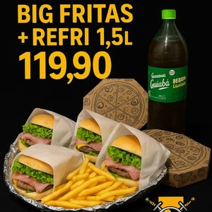 imagem do produto Big Fritas 4 x bolota + refri 1.5L