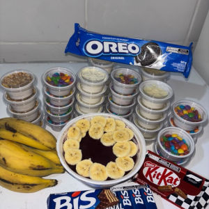 imagem do produto CREME DE AÇAÍ [500ml] | Açaí c/ Leite em pó + Leite condensado + Banana + 1 Acréscimo Grátis