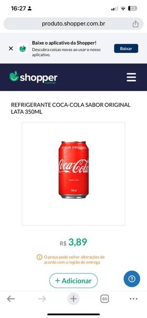 imagem do produto Coca cola lata