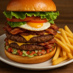 imagem do produto Duplo bacon Premium +batata frita 