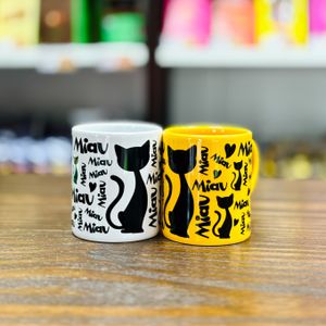 imagem do produto Caneca Miau Branca e Preta 300ml