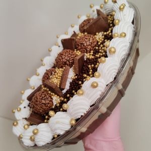 imagem do produto Sobremesa de brownie com creme de ninho e chocolate meio amargo