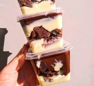 imagem do produto Pote de brownie com creme de Ninho com Nutella