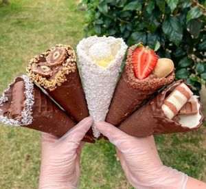 imagem do produto Cone recheado Oreo e Nutella