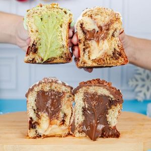 imagem do produto Panetone médio de pistache com chocolate