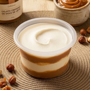 imagem do produto ✨️ Gelatto de doce de leite com ninho. Embalagem 250ml