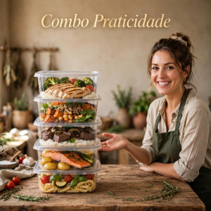 imagem do produto COMBO 5 - Praticidade que cabe na sua rotina. Cinco marmitas para descomplicar a semana.