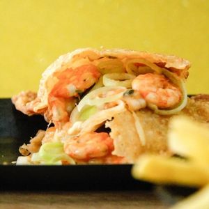 imagem do produto Camarão com alho poró e queijo 