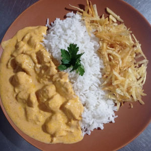 imagem do produto STROGONOFF DE FRANGO COM BATATA PALHA