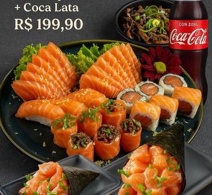 imagem do produto Combo Imperial trufado Camisa 10  54 peças + Shimeji + 2 Temakis + Coca 600