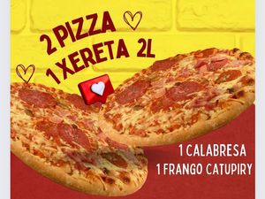 imagem do produto 1 Pizza de Frango Catupiry 1 Pizza de Calabresa 1 Xereta Guarana