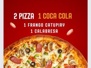 imagem do produto 1 Pizza De Frango Catupiry e 1 Pizza De Calabresa 1 Coca Cola