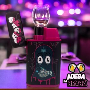 imagem do produto Isqueiro maçarico grafite boo Preto e rosa