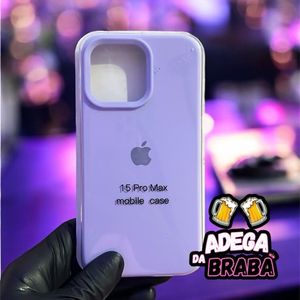 imagem do produto Capa aveludada iphone 15 pro max Lilas com logo