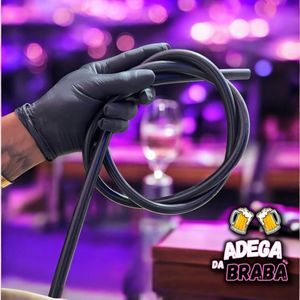 imagem do produto MANGUEIRA SILICONE NARGUILE ANTI CHAMA PRETA