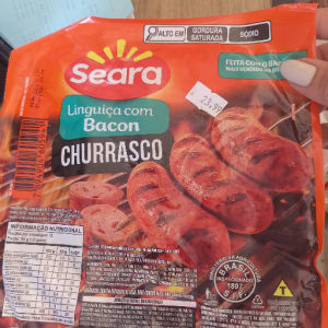 imagem do produto Linguiça com bacon Seara 600g