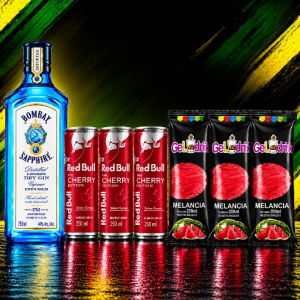 imagem do produto Combo Gin Bombay Saphary (red bull)