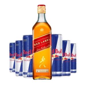 imagem do produto COMBO WISKY RED LABEL + 5 ENERGÉTICO RED BULL