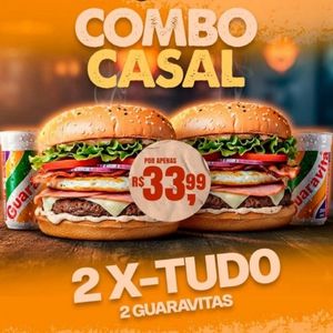 imagem do produto Combo casal 2 xtudo + 2 guaravitas